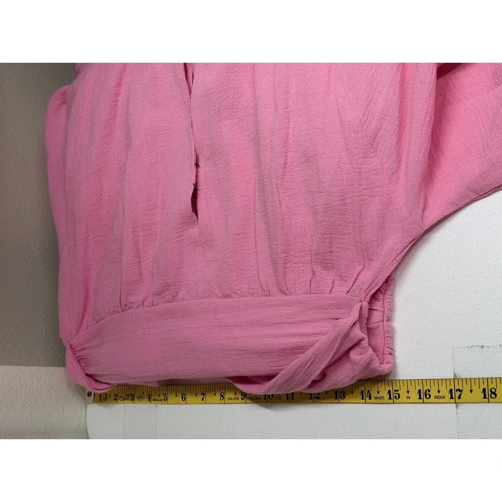Free People Dress Womens Small Pink The Only One Ruched Belted Boho Vacation